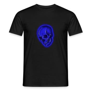 Blue Skull - Männer T-Shirt - Schwarz - Vorne - AI Model Male 178 light (178cm)