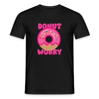 Donut-Sorge - Männer T-Shirt - Schwarz - Vorne - AI Model Male 178 light (178cm)