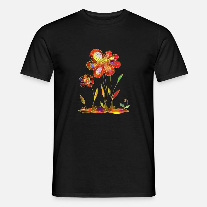 Fleur - T-shirt homme - noir