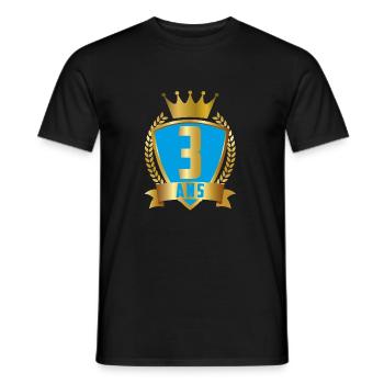 3 ANS BLEU - T-shirt homme - noir - Devant - AI Model Male 178 light (178cm)