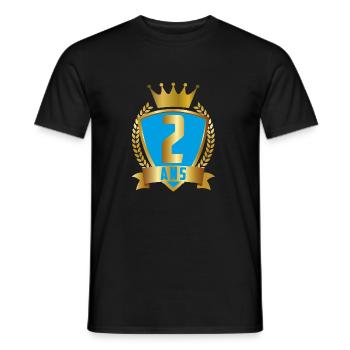 2 ANS BLEU - T-shirt homme - noir - Devant - AI Model Male 178 light (178cm)