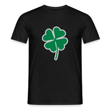 Lucky Clover - Men's T-Shirt - black - Front - AI Model Male 178 light (178cm)