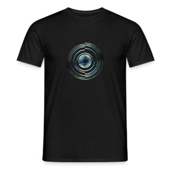Weltraum Kreis Blau AllroundDesigns - Männer T-Shirt - Schwarz - Vorne - AI Model Male 178 light (178cm)