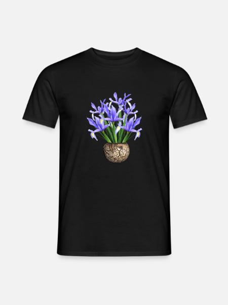 flowers lilies tulips orchids sunflower dahlia ger - Männer T-Shirt - Schwarz