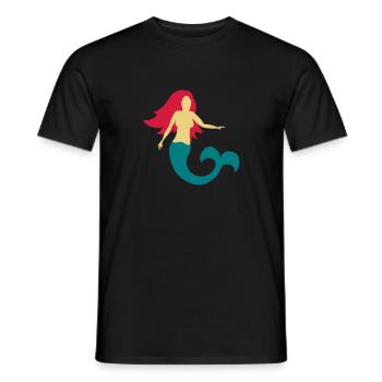 Meerjungfrau - Männer T-Shirt - Schwarz - Vorne - AI Model Male 178 light (178cm)