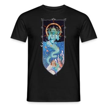 Water girl - Men's T-Shirt - black - Front - AI Model Male 178 light (178cm)