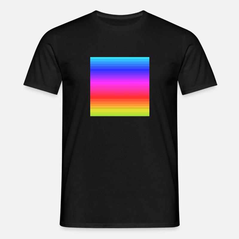 Rainbow stripes pattern background - Men's T-Shirt - black