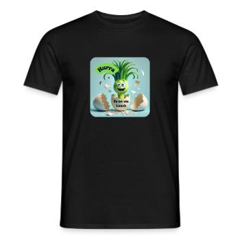 Hurra - Es ist ein Lauch - Männer T-Shirt - Schwarz - Vorne - AI Model Male 178 light (178cm)