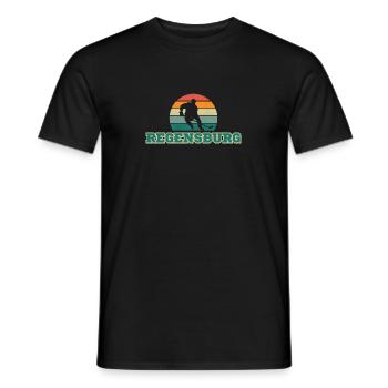 Regensburg, my city! - Men's T-Shirt - black - Front - AI Model Male 178 light (178cm)
