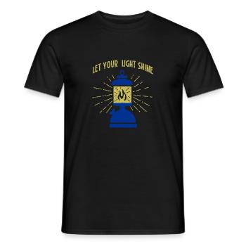 Lamp light night light flame light dark fire - Men's T-Shirt - black - Front - AI Model Male 178 light (178cm)