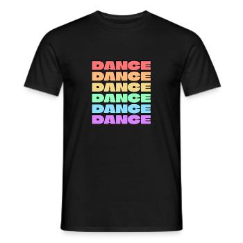 Dance gay pride 6 rainbow colors - Men's T-Shirt - black - Front - AI Model Male 178 light (178cm)