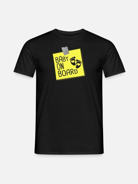 baby on board - Men's T-Shirt - black