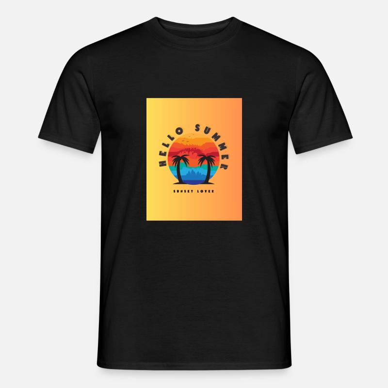 sunset lover Geschenkidee - Männer T-Shirt - Schwarz