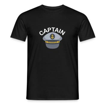 Captain - Skipper - Kapitän - Matrose-Geschenkidee - Männer T-Shirt - Schwarz - Vorne - AI Model Male 178 light (178cm)