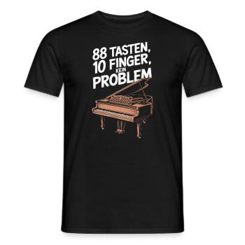 Klavier Konzertflügel Piano Spieler und Pianist - Männer T-Shirt - Schwarz - Vorne - AI Model Male 178 light (178cm)