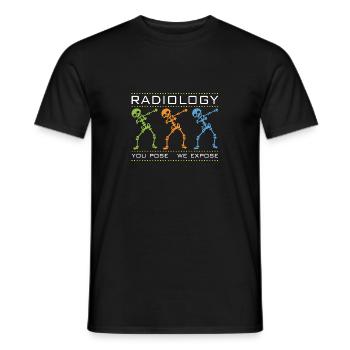 Dancing Skeletons Radiology - Men's T-Shirt - black - Front - AI Model Male 178 light (178cm)