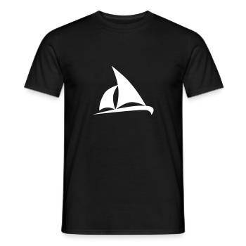 Sail boat - Men's T-Shirt - black - Front - AI Model Male 178 light (178cm)