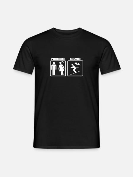 Funny Mountains Ski Gift - Men's T-Shirt - black