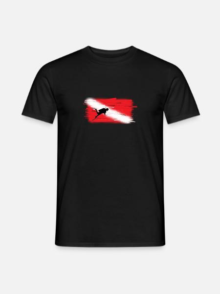 Plongeur drapeau Dan - T-shirt homme - noir
