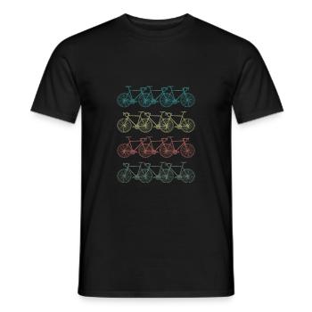Fahrrad - Männer T-Shirt - Schwarz - Vorne - AI Model Male 178 light (178cm)