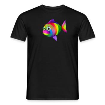 funny fish - Männer T-Shirt - Schwarz - Vorne - AI Model Male 178 light (178cm)
