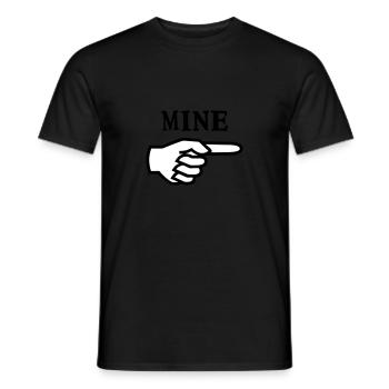 Mein - Hand Finger - T-shirt homme - noir - Devant - AI Model Male 178 light (178cm)