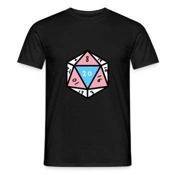 Transgender D20 Cube Trans Pride - Men's T-Shirt - black - Front - AI Model Male 178 light (178cm)