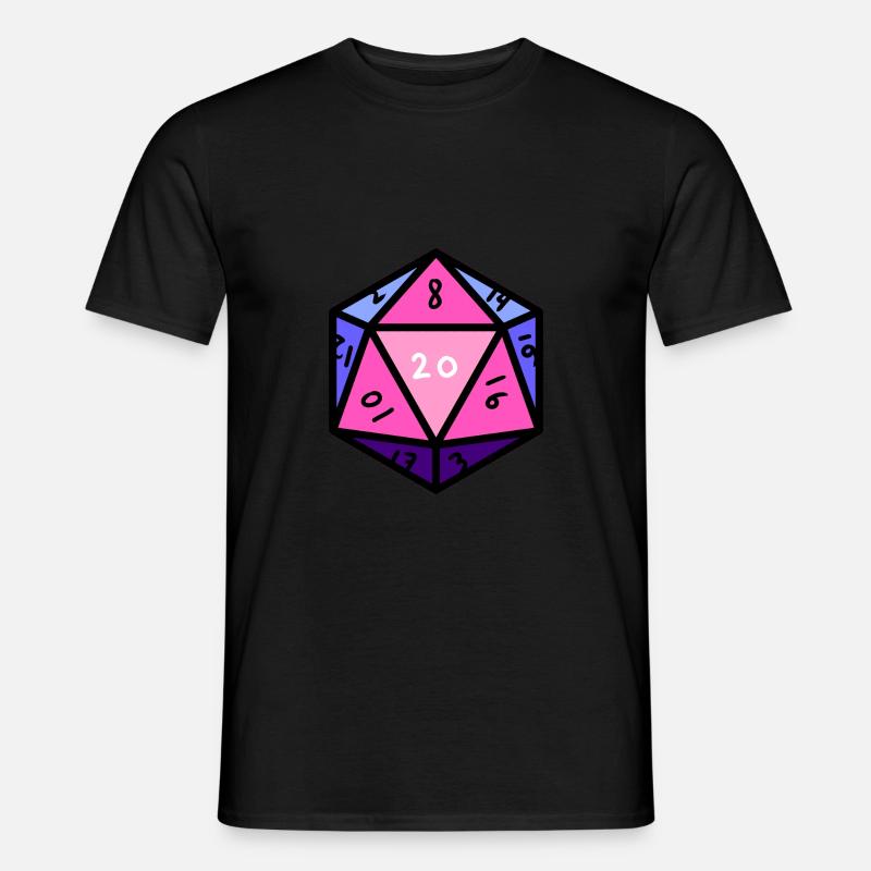 Omnisexual D20 Cubes Omnisexual Pride - T-shirt homme - noir