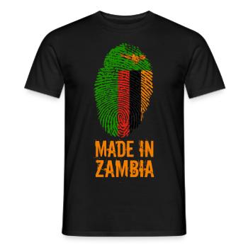 Made In Zambia / Sambia - Männer T-Shirt - Schwarz - Vorne - AI Model Male 178 light (178cm)
