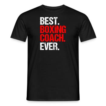 Best Boxing Coach Ever Boxer Gift - Men's T-Shirt - black - Front - AI Model Male 178 light (178cm)