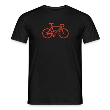 Vélo de route, vélo de course, vélo - T-shirt homme - noir - Devant - AI Model Male 178 light (178cm)