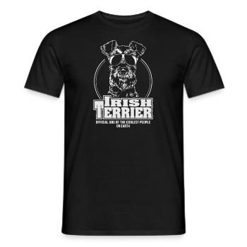 IRISH TERRIER coolest people Cadeau de Wilsigns - T-shirt homme - noir - Devant - AI Model Male 178 light (178cm)