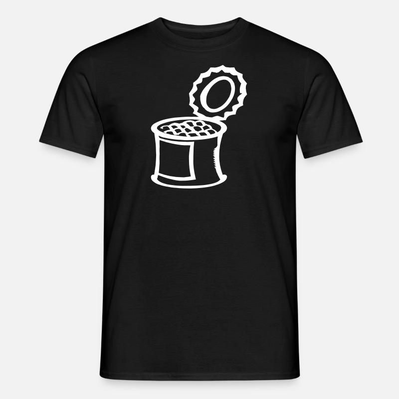 Offene Konserven Dose - Männer T-Shirt - Schwarz