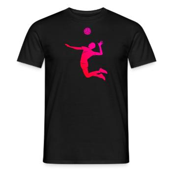 Volleyballspieler Volleyballspielen Volley - Männer T-Shirt - Schwarz - Vorne - AI Model Male 178 light (178cm)