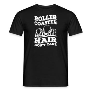 Roller Coaster Hair Don t Care - Männer T-Shirt - Schwarz - Vorne - AI Model Male 178 light (178cm)