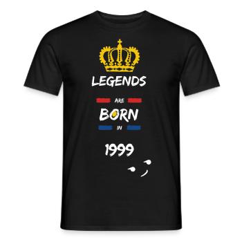 Legends are born in 1999 Spruch Druck - Männer T-Shirt - Schwarz - Vorne - AI Model Male 178 light (178cm)