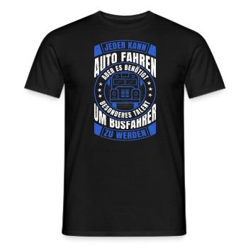 Busfahren Busfahrer Jeder kann Auto fahren - Männer T-Shirt - Schwarz - Vorne - AI Model Male 178 light (178cm)