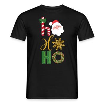 Ho Ho Ho Icônes de Noël - T-shirt homme - noir - Devant - AI Model Male 178 light (178cm)