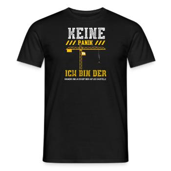 Keine Panik Ich Bin Der Bauherr... - Männer T-Shirt - Schwarz - Vorne - AI Model Male 178 light (178cm)