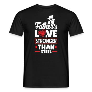 Stronger than Steel Father's Day Design for - Männer T-Shirt - Schwarz - Vorne - AI Model Male 178 light (178cm)
