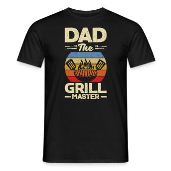 Papa Le Grill BBQ de la fête des pères - T-shirt homme - noir - Devant - AI Model Male 178 light (178cm)