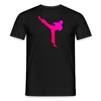 Kickboxing Kickboxer Boxing Boxen Kickbox - Men's T-Shirt - black - Front - AI Model Male 178 light (178cm)