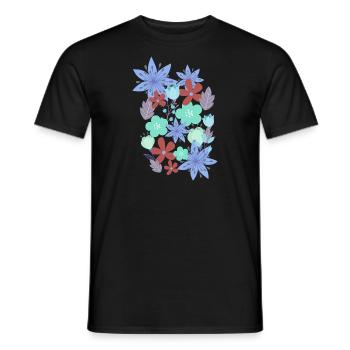 fleurs, fleurs, printemps, fleurs - T-shirt homme - noir - Devant - AI Model Male 178 light (178cm)