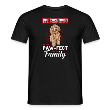 My Cockapoo Is The Paw fect Addition To My Family - Men's T-Shirt - black - Front - AI Model Male 178 light (178cm)