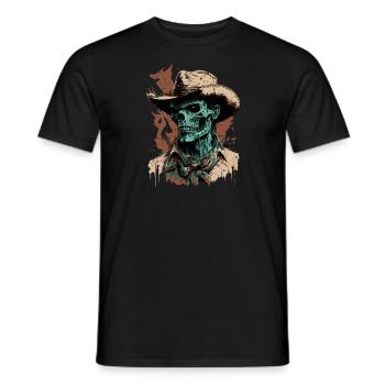 Undead Cowboy - Men's T-Shirt - black - Front - AI Model Male 178 light (178cm)