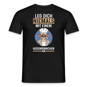 Erdmännchen Herdmännchen - Männer T-Shirt - Schwarz - Vorne - AI Model Male 178 light (178cm)