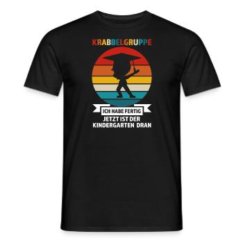 Kindergarten Anfang Kita-Start Geschenk - Männer T-Shirt - Schwarz - Vorne - AI Model Male 178 light (178cm)