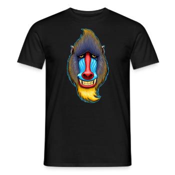 Mandrill Design - T-shirt homme - noir - Devant - AI Model Male 178 light (178cm)