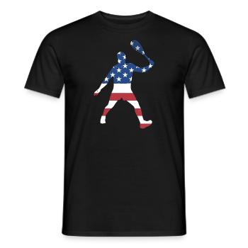 Sport Us Flag Squash - Männer T-Shirt - Schwarz - Vorne - AI Model Male 178 light (178cm)