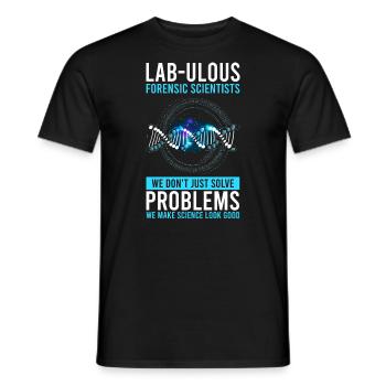 Forensischer Wissenschaftler und Kriminallabor - Männer T-Shirt - Schwarz - Vorne - AI Model Male 178 light (178cm)